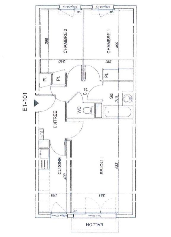 Appartement - 61 m² - 3 pièces