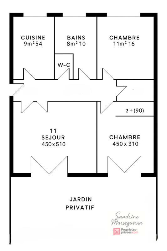 Appartement - 74 m² - 3 pièces