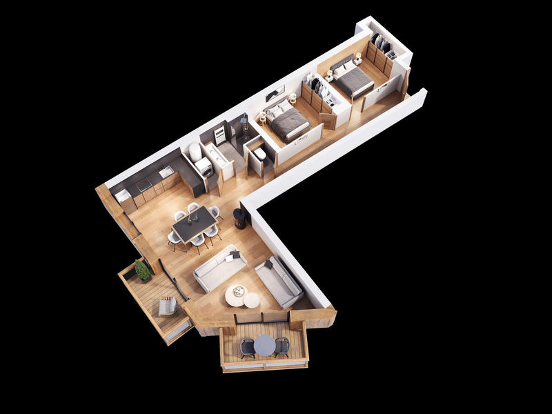 Appartement - 68 m² - 3 pièces