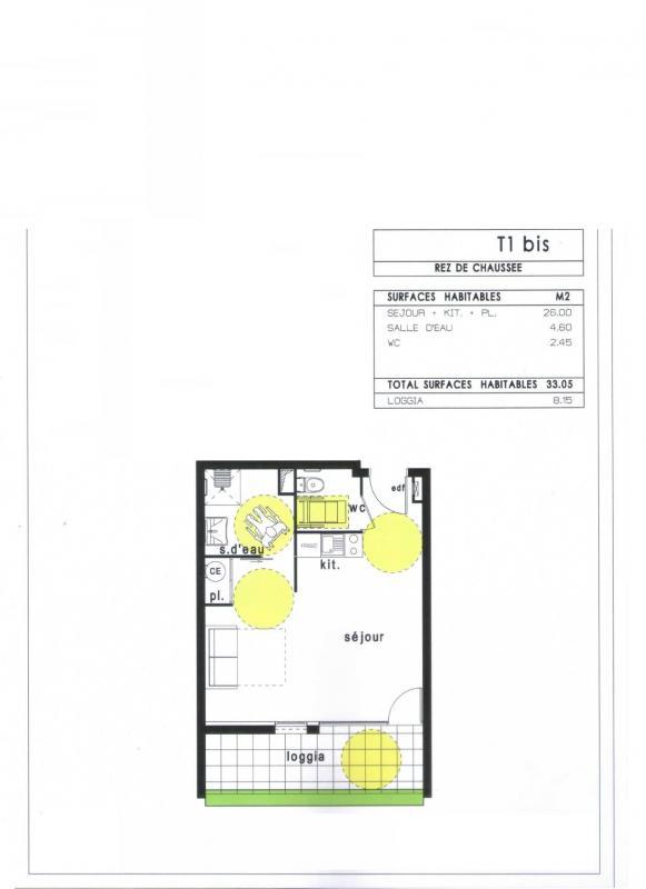 Appartement - 33 m² - 1 pièce