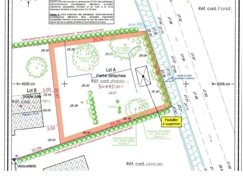 Terrain constructible - 410 m²