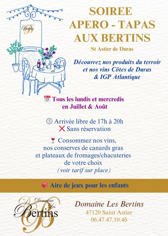 Soirées Apéro-Tapas aux Bertins