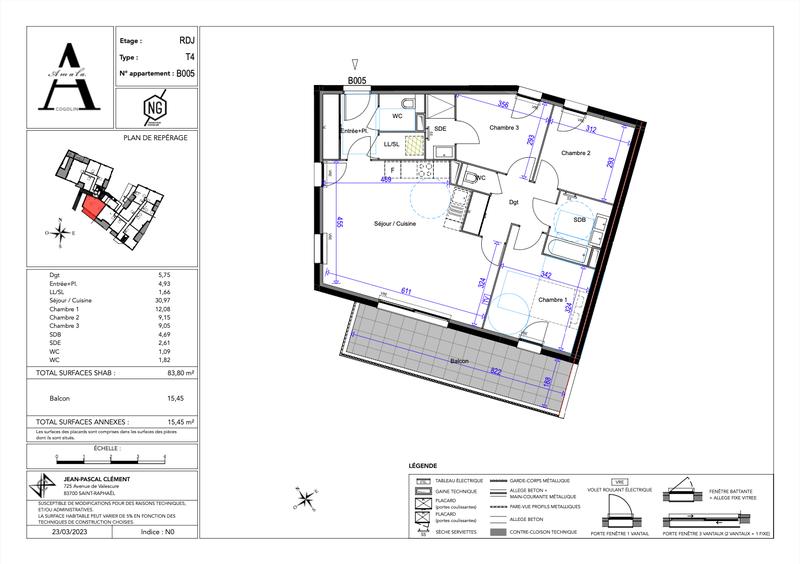 Appartement - 81 m² - 4 pièces