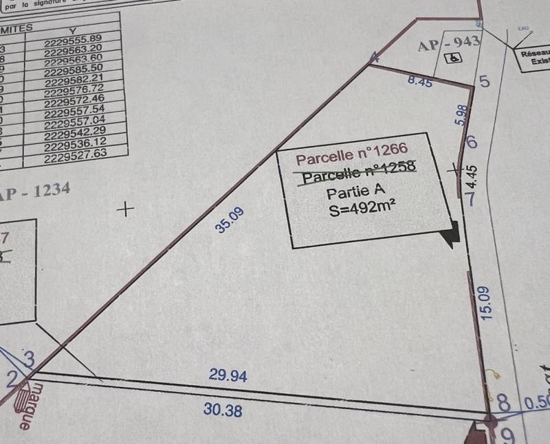 Terrain constructible - 492 m²