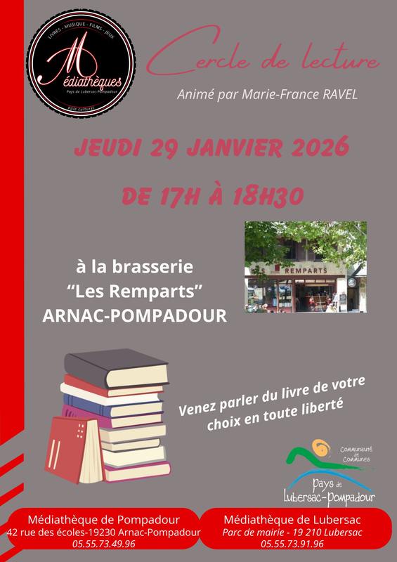 Cercle de lecture à la brasserie les Remparts