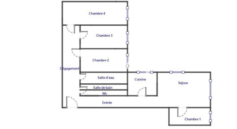 Appartement - 96 m² - 5 pièces