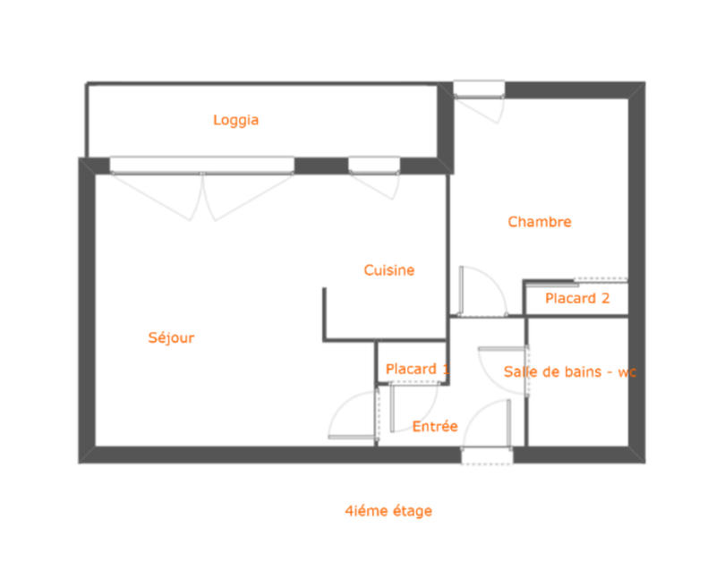 Appartement - 44 m² - 2 pièces