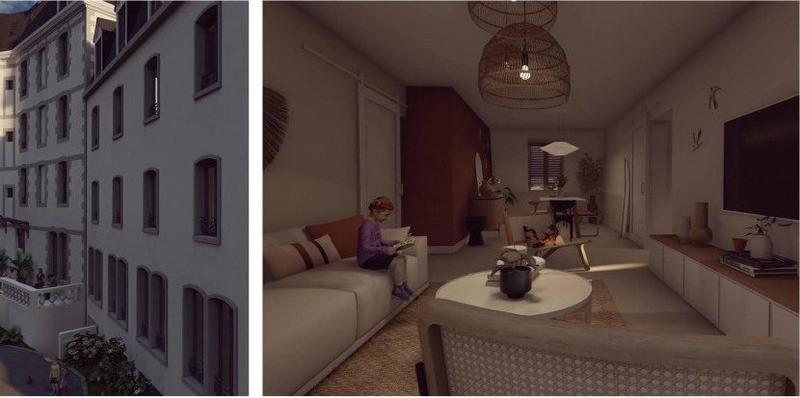 Appartement - 75 m² - 3 pièces