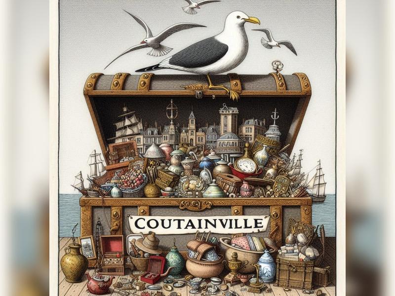 Marché d'antiquités-brocante de Coutainville - Juillet