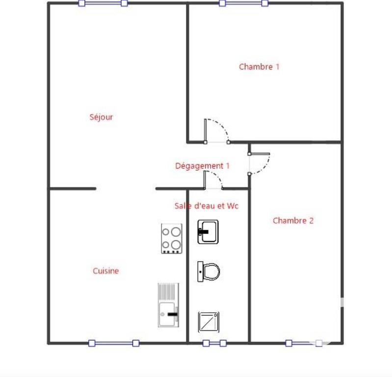 Appartement - 44 m² - 3 pièces