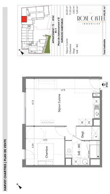 Appartement - 47 m² - 2 pièces