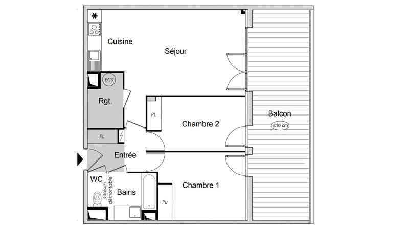 Appartement - 67 m² - 3 pièces
