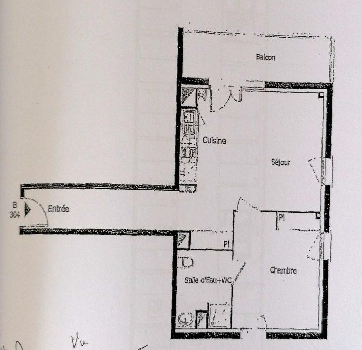 Appartement - 46 m² - 2 pièces
