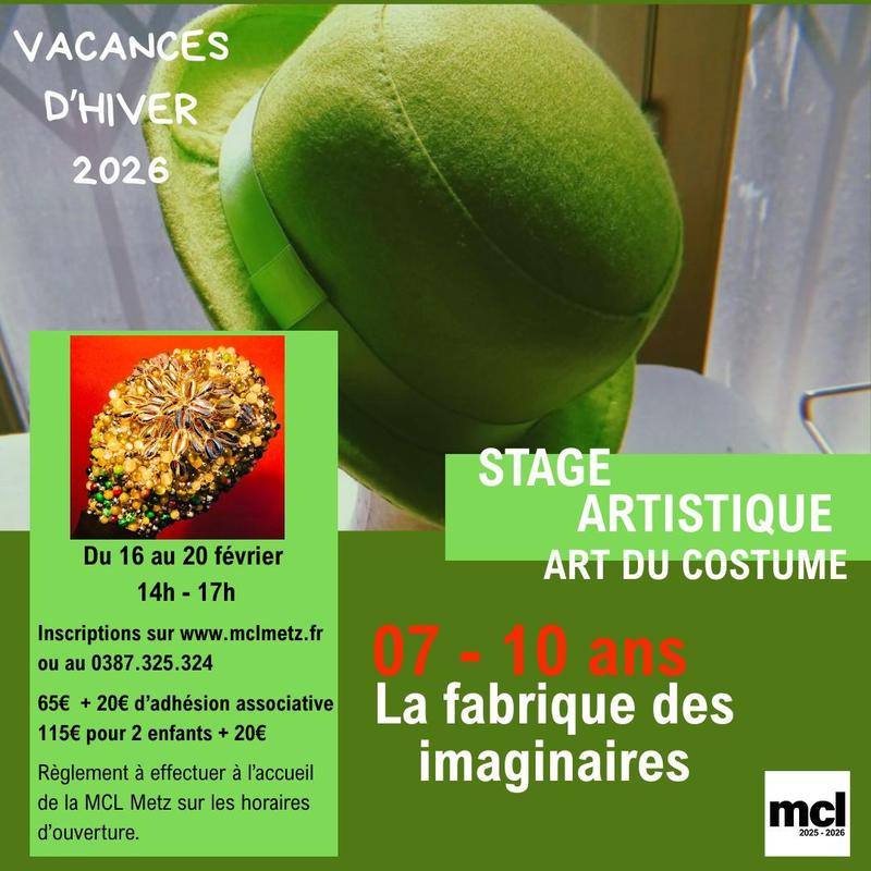 Stage artistique d'hiver à la Mcl - Art du costume