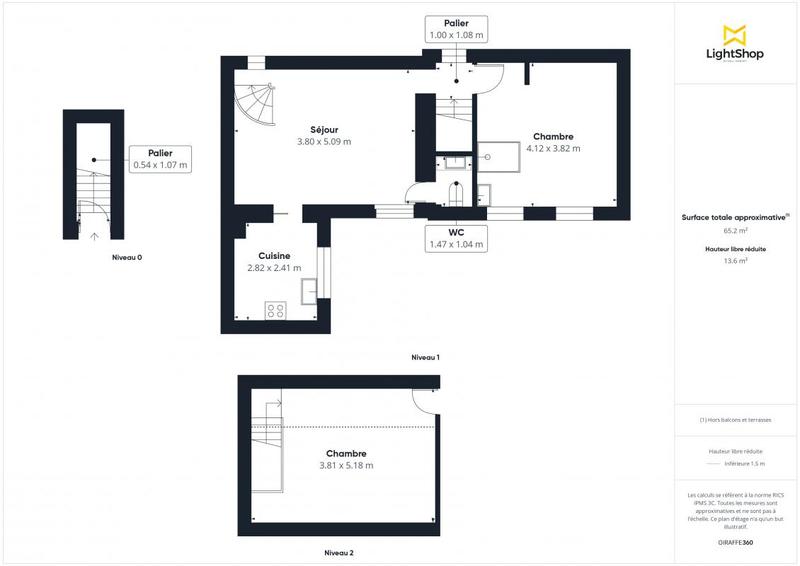 Appartement - 55 m² - 3 pièces