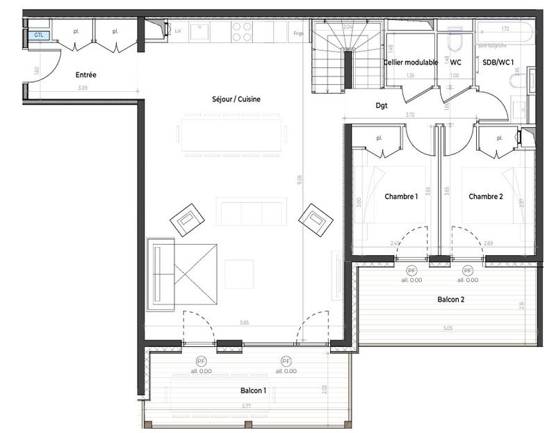 Appartement - 146 m² - 5 pièces
