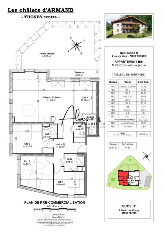 Appartement - 80 m² - 3 pièces