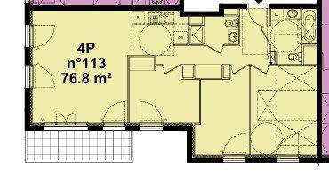 Appartement - 76 m² - 4 pièces