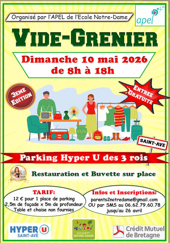 Vide grenier de l'apel école notre dame