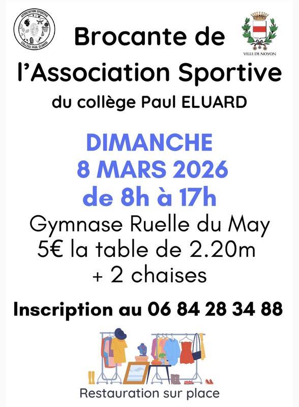 Brocante de l’association sportive du collège paul eluard