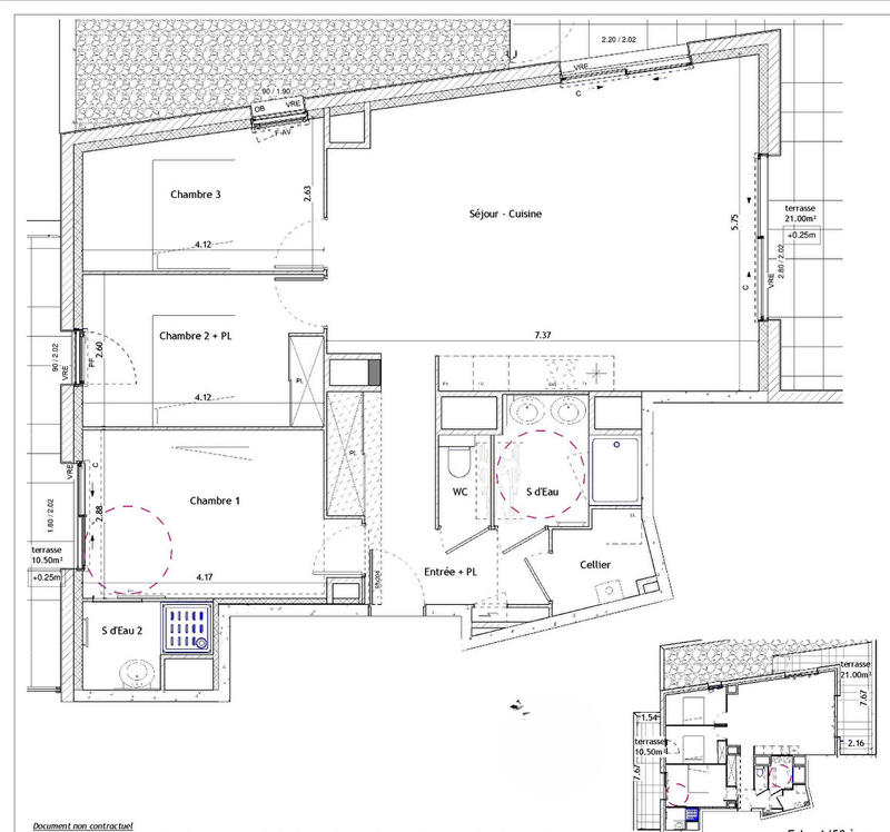 Appartement - 90 m² - 4 pièces