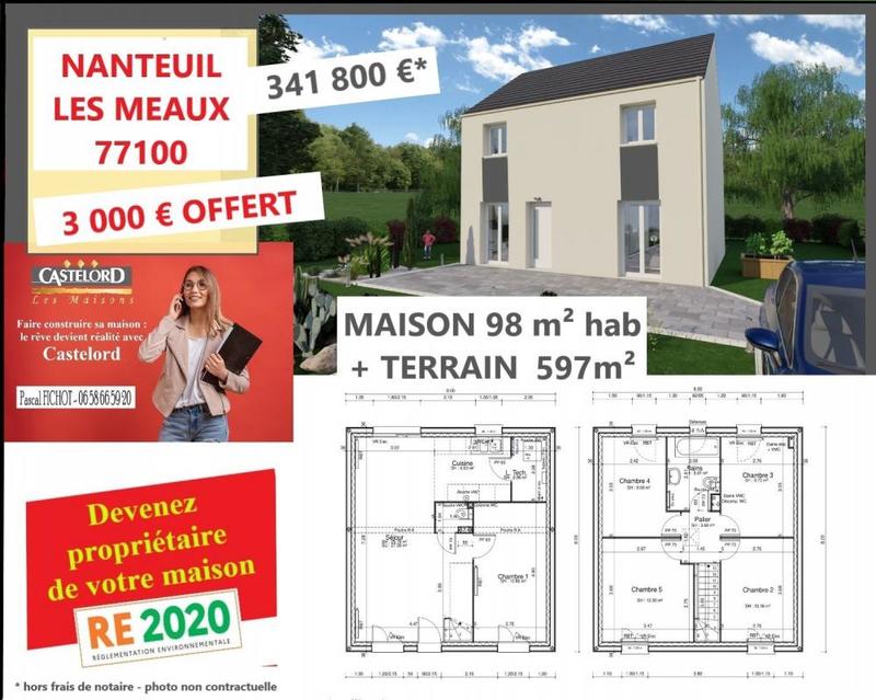 Maison - 98 m² - 6 pièces