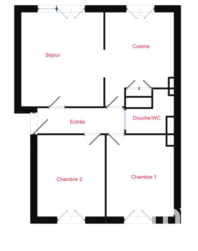 Appartement - 55 m² - 3 pièces