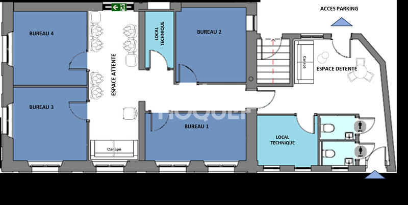 Local commercial - 100 m² - 1 pièce