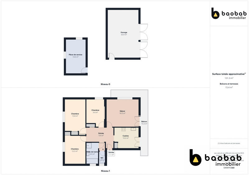 Appartement - 83 m² - 3 pièces