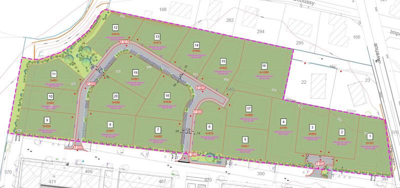 Terrain constructible - 1 066 m²