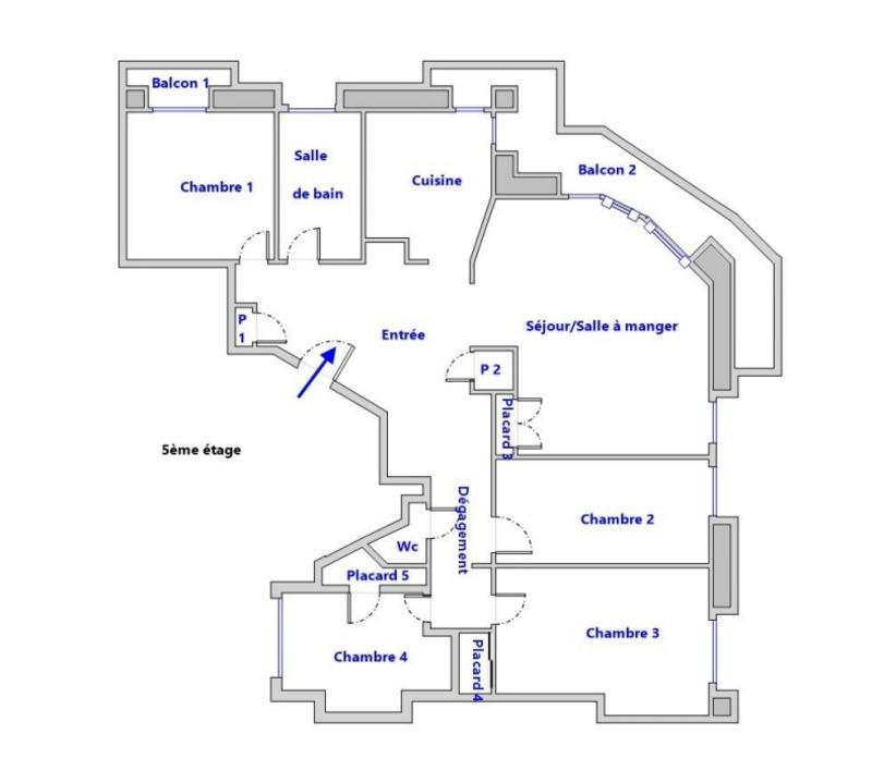 Appartement - 108 m² - 5 pièces