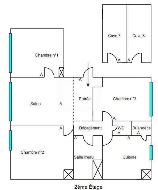 Appartement - 66 m² - 4 pièces