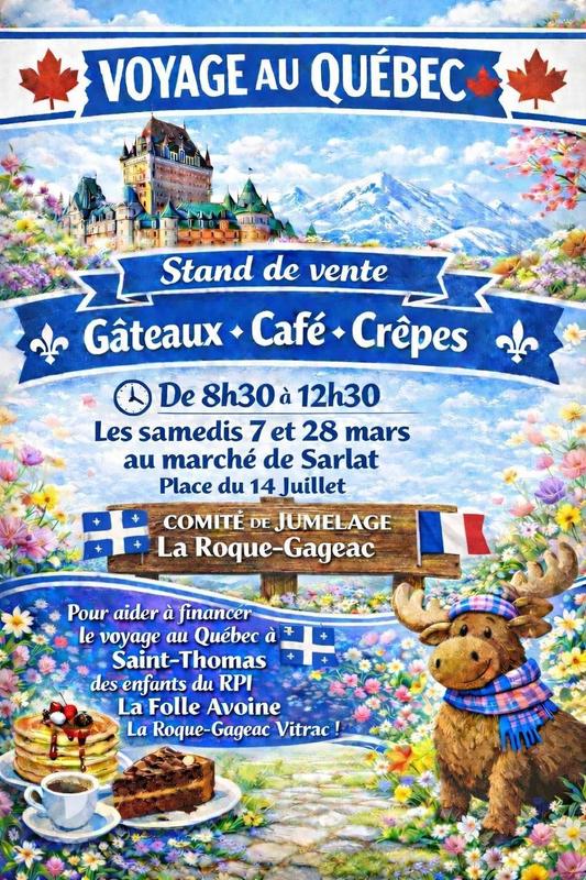 Stand de vente : Voyage au Québec