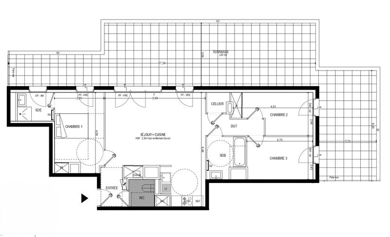 Appartement - 80 m² - 4 pièces