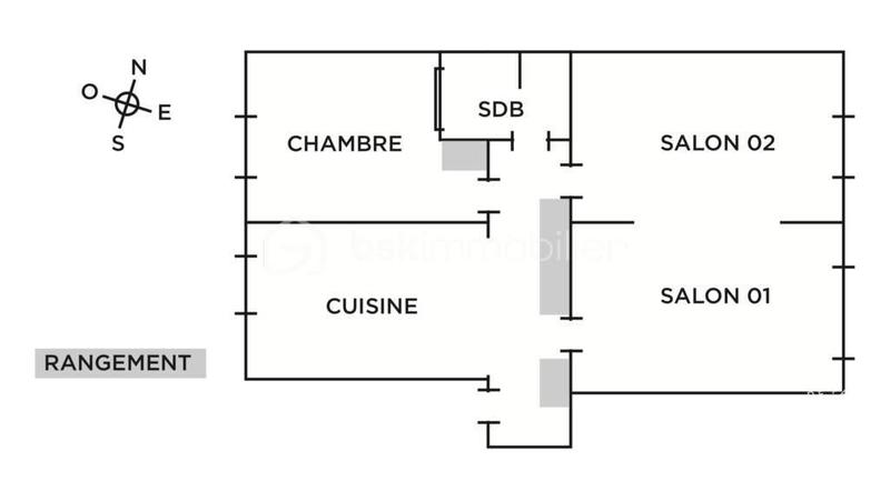 Appartement - 60 m² - 3 pièces