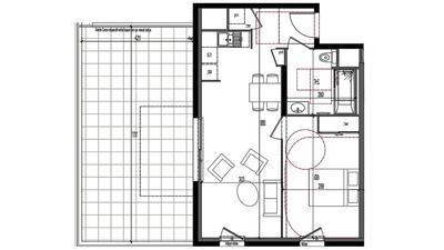Appartement - 46 m² - 2 pièces