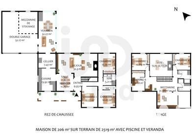Maison - 206 m² - 9 pièces