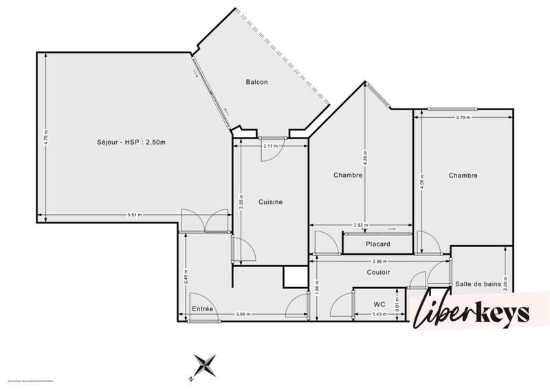 Appartement - 71 m² - 3 pièces