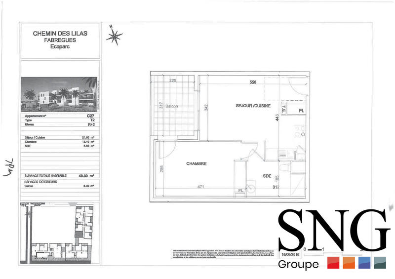 Appartement - 41 m² - 2 pièces