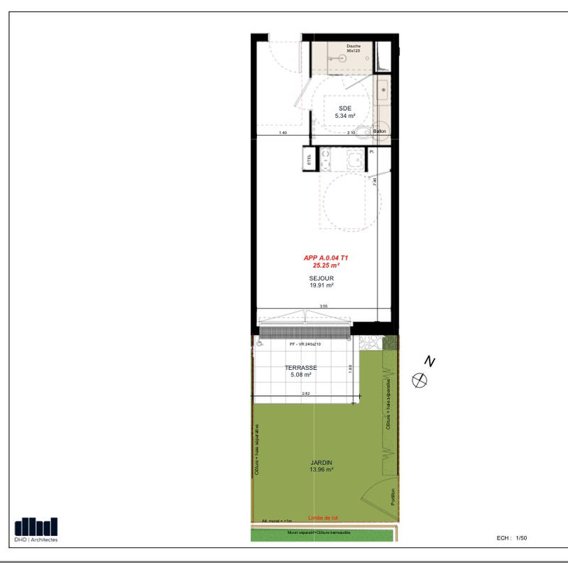 Appartement - 25 m² - 1 pièce