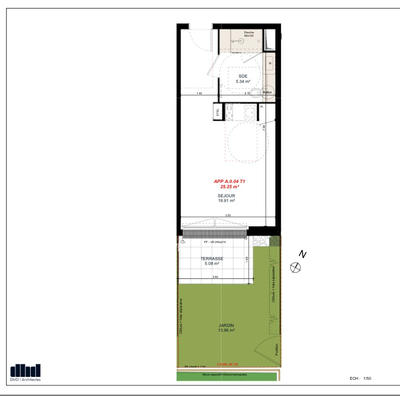 Appartement - 25 m² - 1 pièce