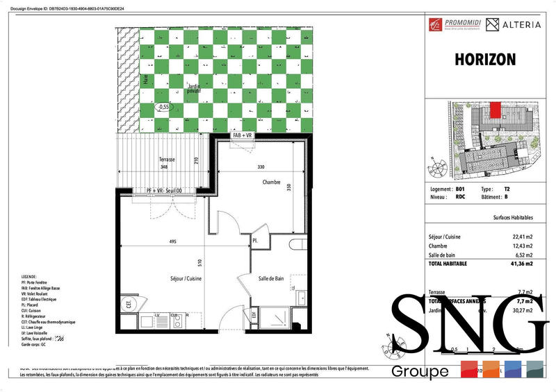 Appartement - 41 m² - 2 pièces