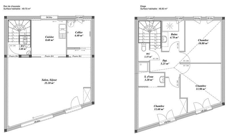 Maison - 99 m² - 4 pièces