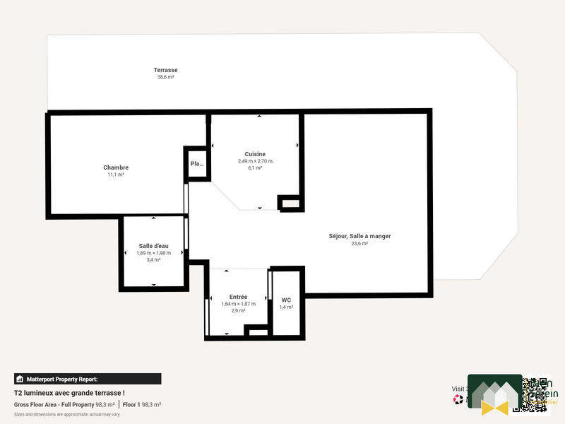 Appartement - 47 m² - 2 pièces
