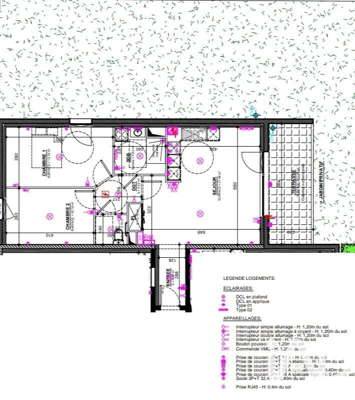 Appartement - 67 m² - 3 pièces