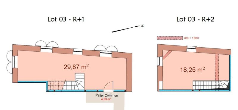 Duplex - 48 m² - 2 pièces