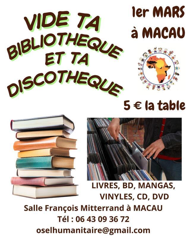Vide ta bibliothèque et ta discothèque
