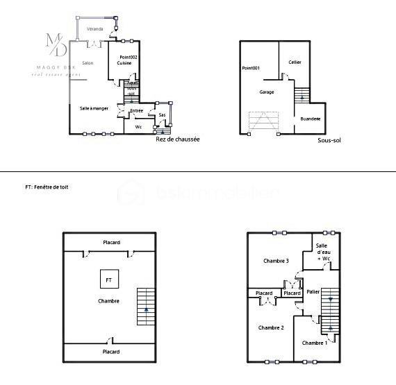 Maison de ville - 91 m² - 7 pièces