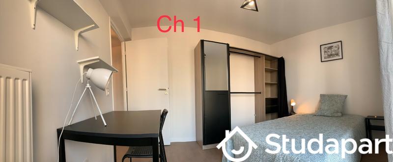 Chambre - 9 m² - 1 pièce