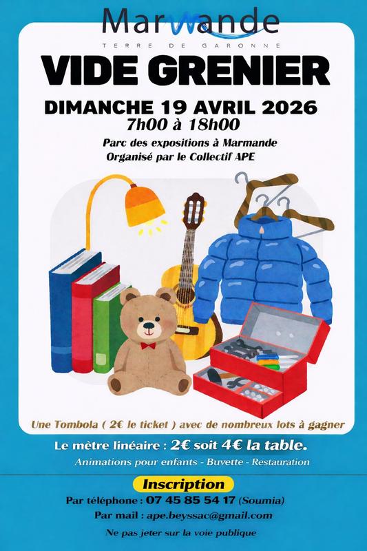 Vide-grenier du collectif ape des écoles de marmande